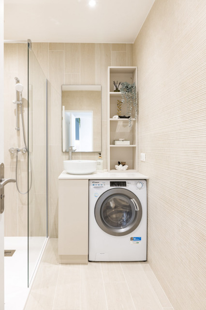 Rafra&icirc;chissement d'un pied &agrave; terre Cannois minimalistisch-badezimmer