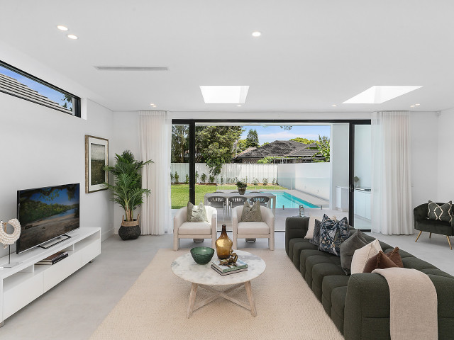 Bexley -  Architecturally Designed Duplex modern-living-room