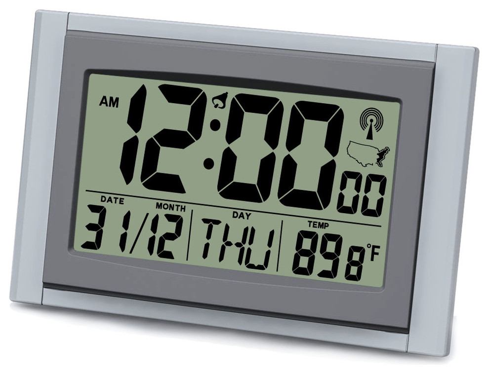 Atomic LCD Wall /Table Clock Contemporary Desk And Mantel Clocks