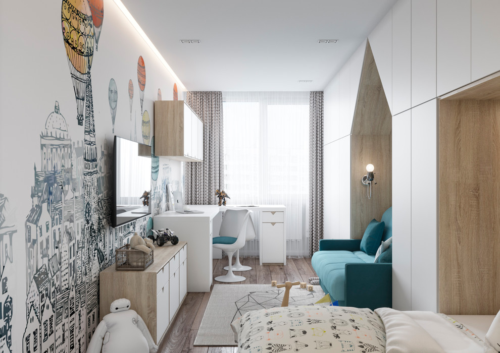 Разработка дизайна и 3D визуализация детской комнаты