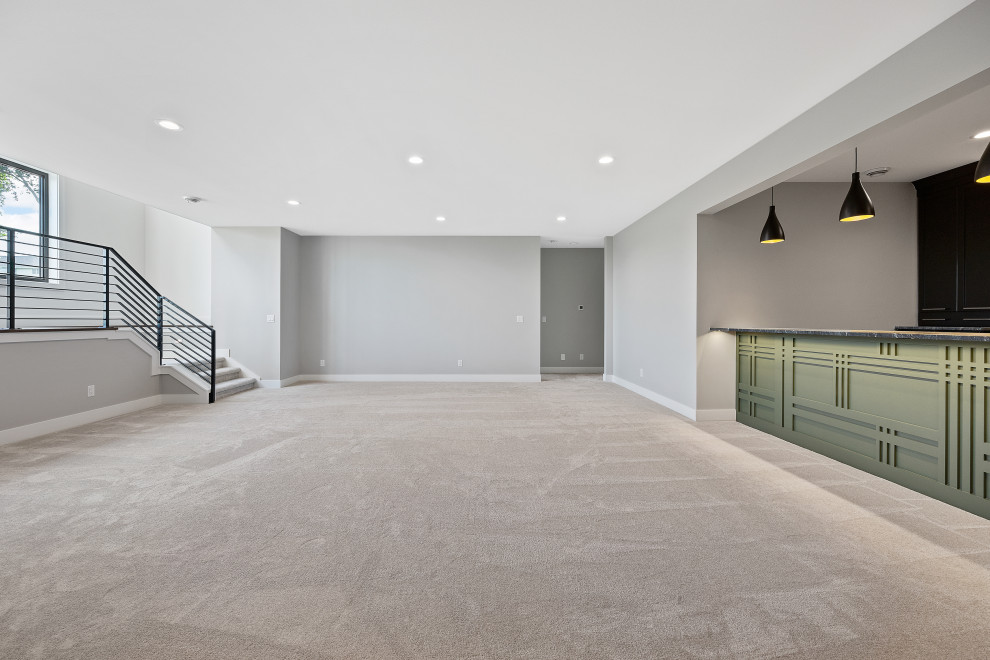 Minimalist basement photo in Cedar Rapids