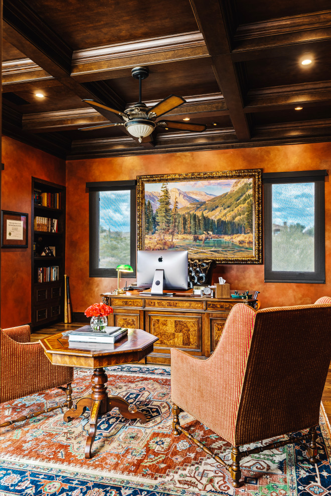 This is an example of a mediterranean home office in Phoenix.