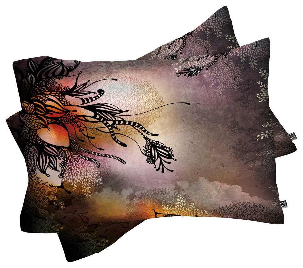 Deny Designs Iveta Abolina Purple Rain Pillow Shams, Queen