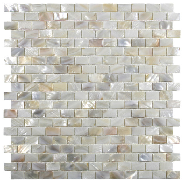Cream Brick Pearl Shell Tile Modern By Subway Outlet Cream Brick Pearl Shell Tile Sample Modern