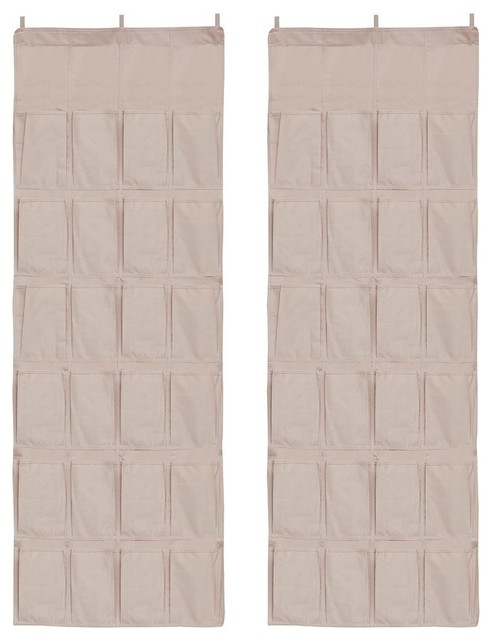 Storagemaniac Sy 24 Pocket Over The Door Hanging Shoe Organizer Storagemaniac Sy 24 Pocket Over The Door Hanging Shoe Organizer Set Of 2 Contemporary Storage By E2e Inc