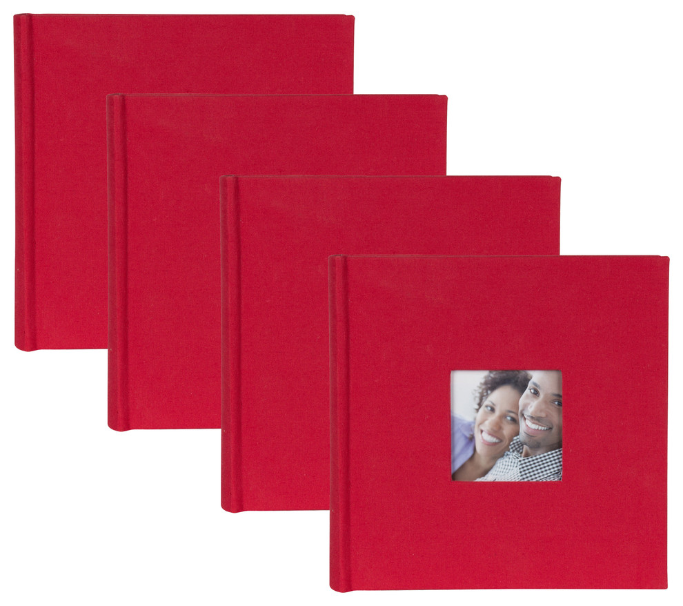 Set of 4 Blue Holds 300 4x6 Photos DesignOvation Debossed Faux Leather Photo Album