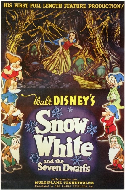 Snow White and the Seven Dwarfs 11 x 17 Movie Poster - Style AA