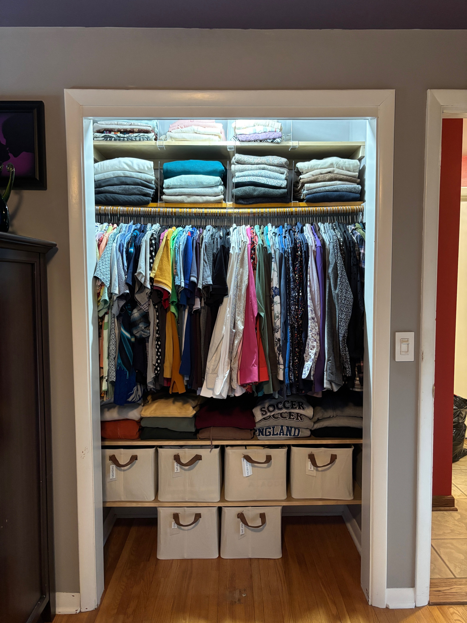 Primary Closet, Organized
