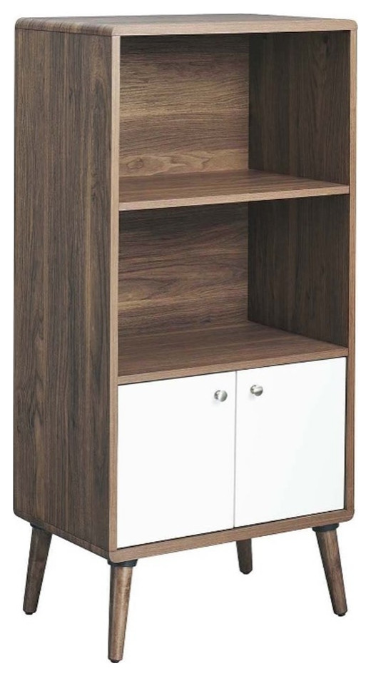 Modway Transmit Particleboard Laminate Display Cabinet Bookshelf in ...