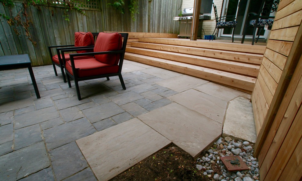 Inspiration for a backyard deck remodel in Toronto