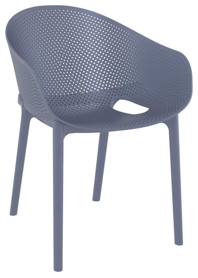 Sky Pro Stacking Dining Chair Gray Contemporary Outdoor Dining Chairs by BisonOffice Houzz