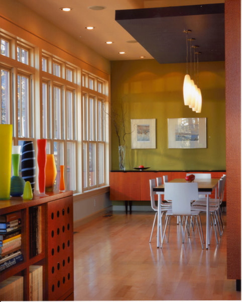 Design ideas for a transitional dining room in Atlanta.