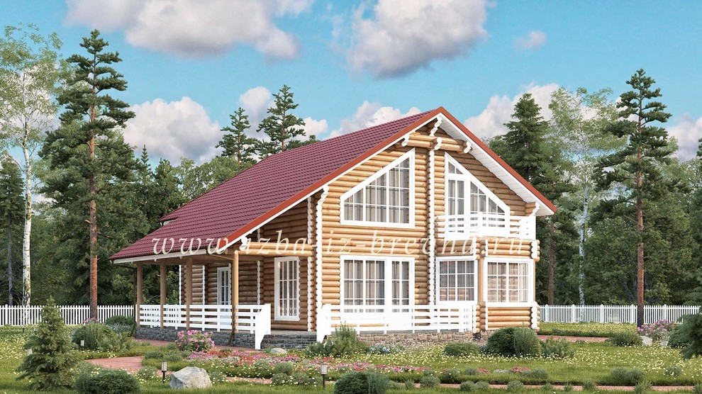 Проекты домов из оцилиндрованного бревна и профилированного бруса