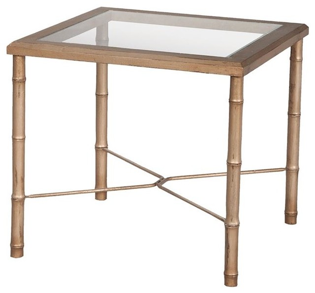 Bamboo Side Table Champagne Gold Asian Tables And End Bamboo Side Table Champagne Gold