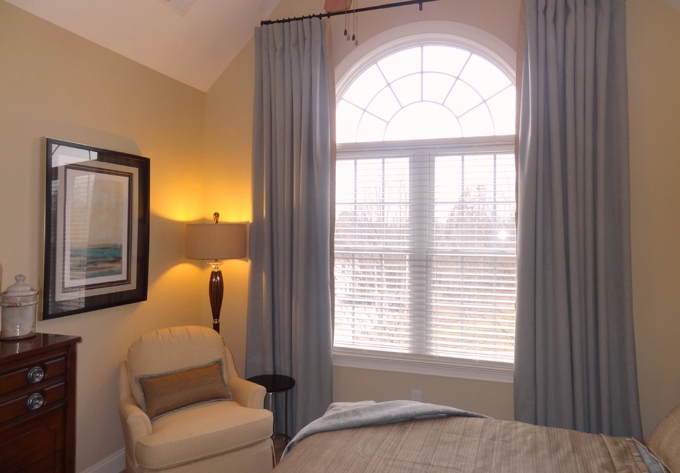 Photo of a large transitional guest bedroom in Other.