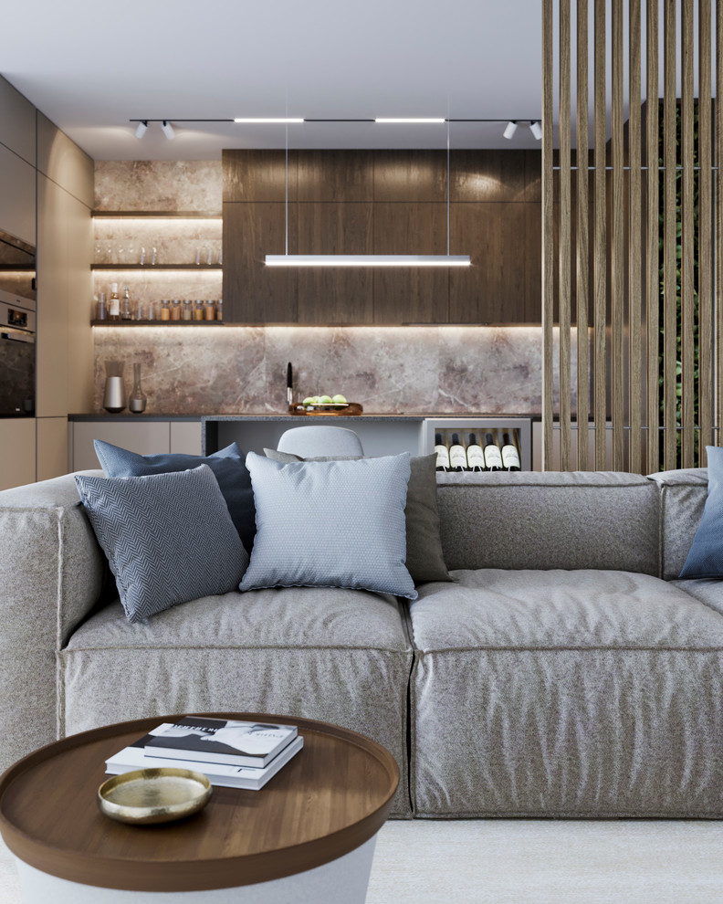 Кухня-гостиная в ЖК Солнечный круг