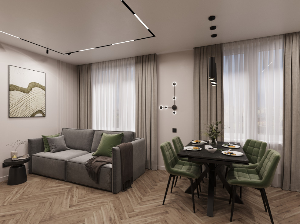 Дизайн-проект - Евротрешка 66 м2 для молодой многодетной семьи