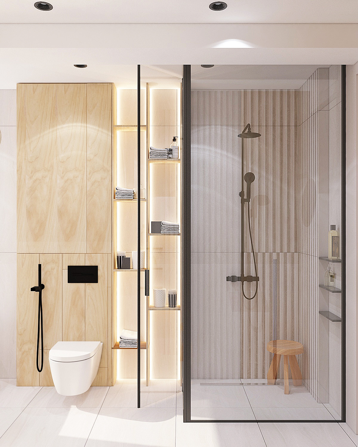 Ванная в апартаментах на Красных Воротах, Москва