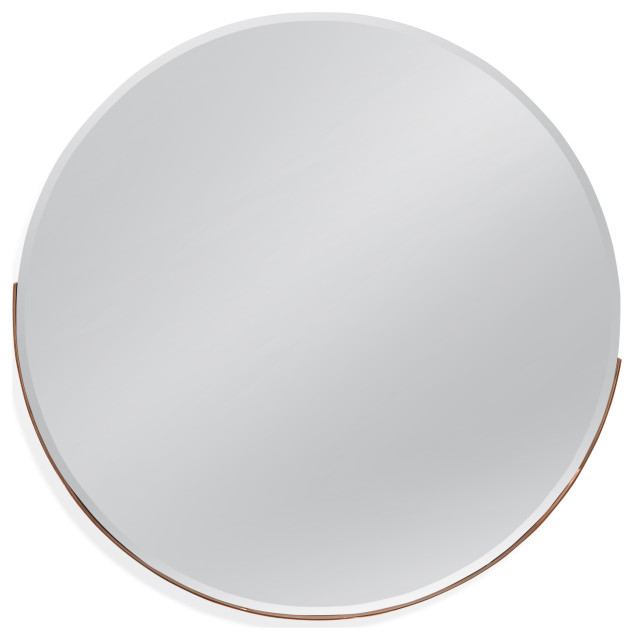 Social Wall Mirror, Rose Gold, Black Contemporary Wall Mirrors by