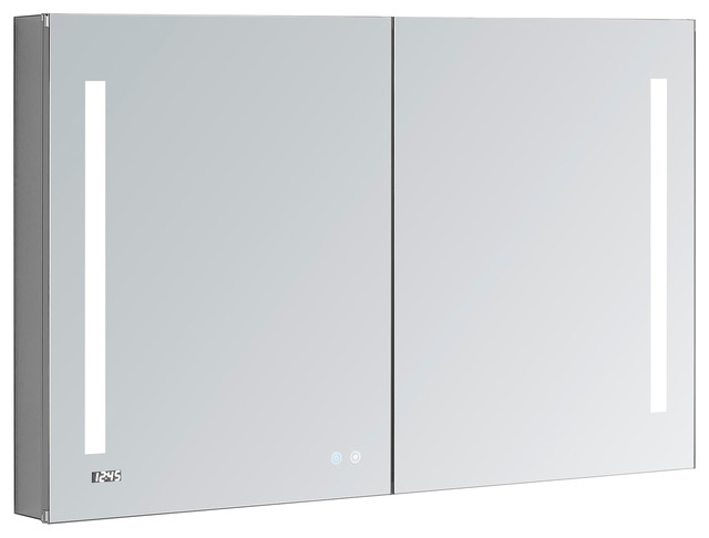 Aquadom Signature Royale Led Lighted Mirror Glass Medicine Cabinet 48 X40 X5 Modern Medicine Cabinets By Aquadom