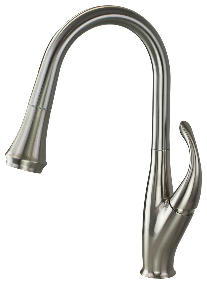 Layla Pull Out Brass Kitchen Faucet Contemporary Kitchen Faucets