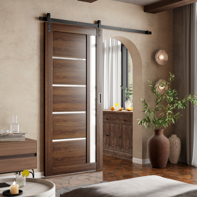 Barn Door Pensacola Whiskey Oak Glazed Light 24x80 Transitional