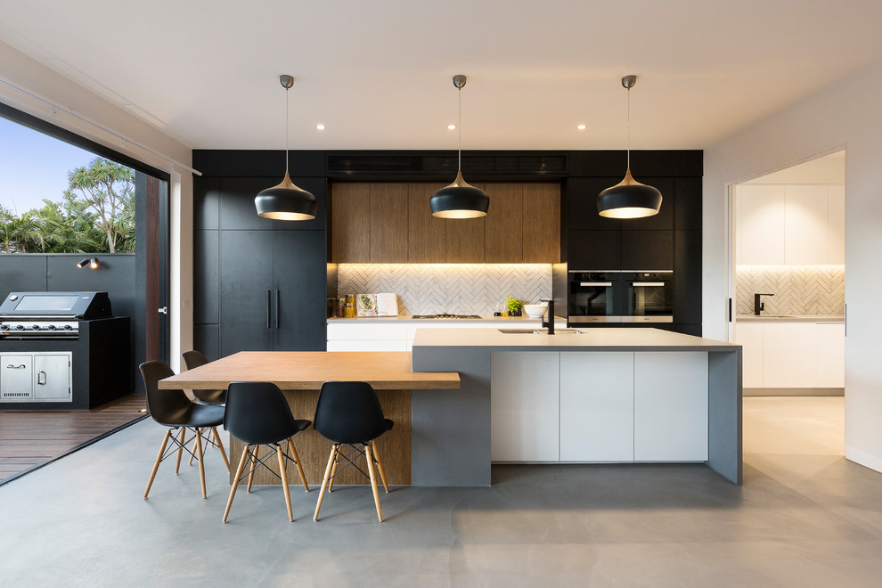 Inspiration for a modern home design remodel in Melbourne