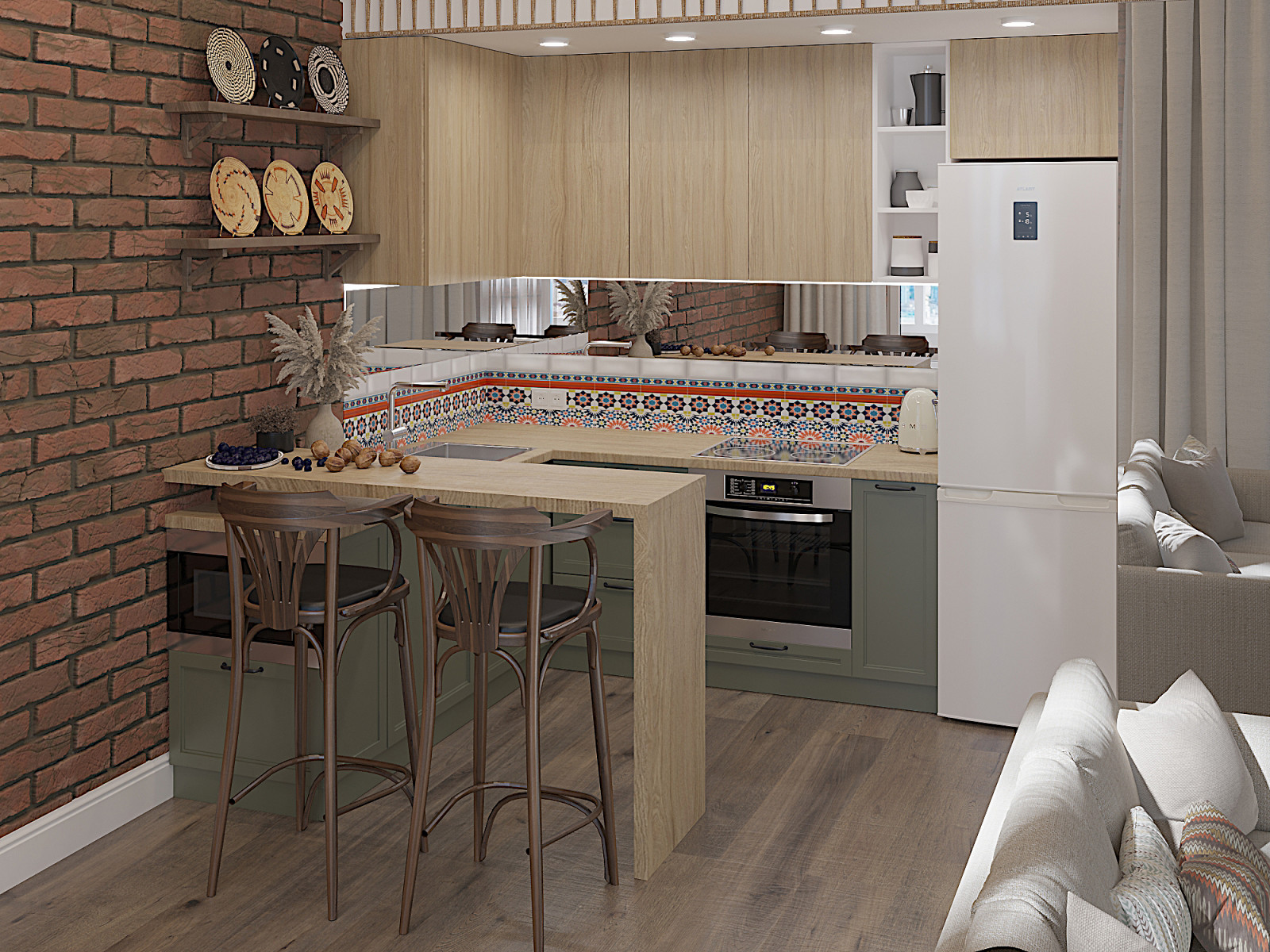 Кухня-гостинная