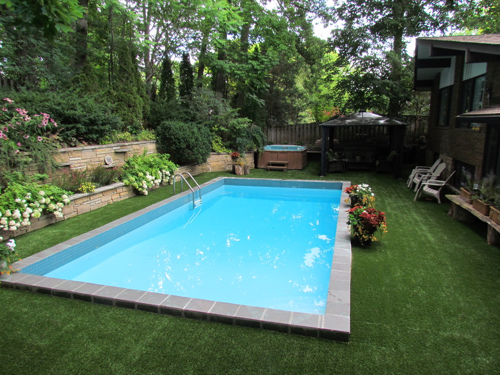 Inspiration for a modern pool remodel in Toronto