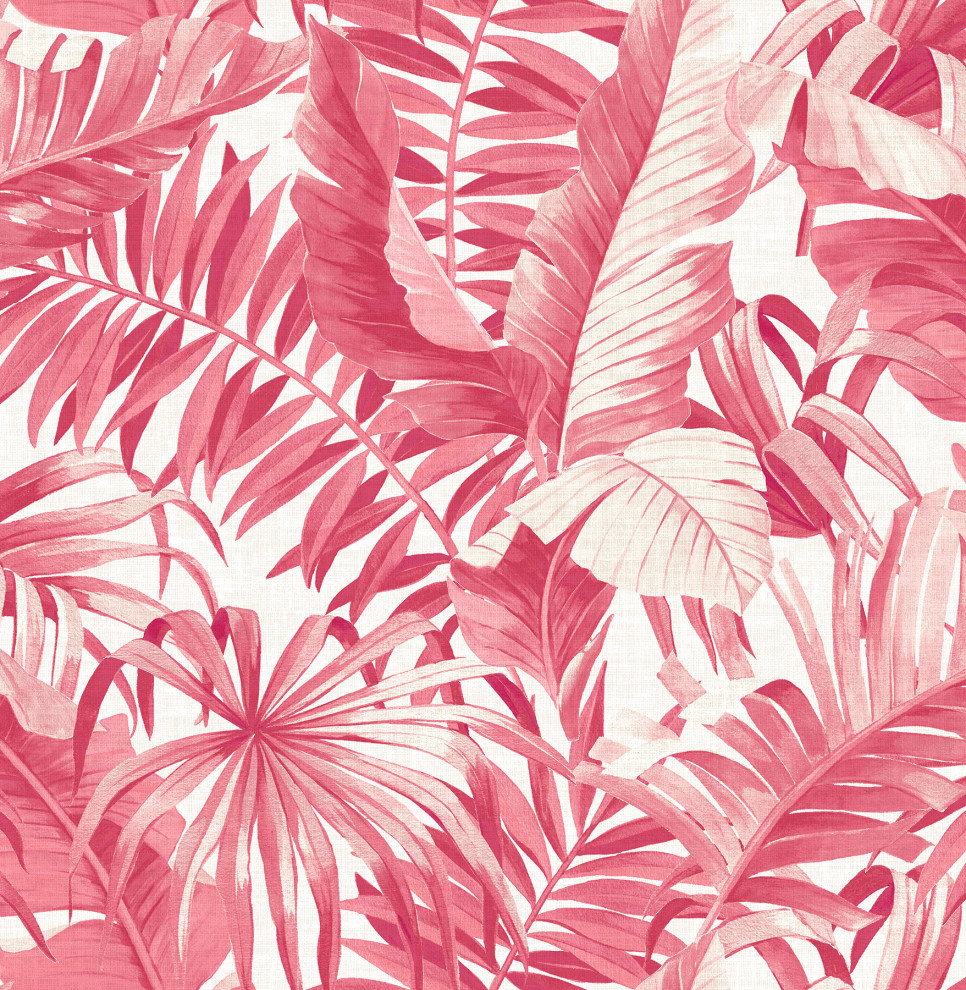 Alfresco Pink Tropical Palm Wallpaper - Tropical - Wallpaper - by Brewster  Home Fashions | Houzz