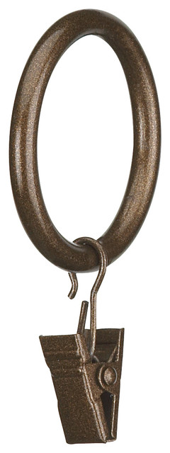 Clip Rings Large, Set of 7, Auburn Bronze by Umbra