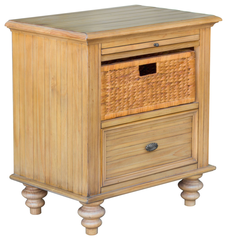 Sunset Trading Vintage Casual Nightstand Basket Traditional Nightstands And Bedside Tables By Shopladder