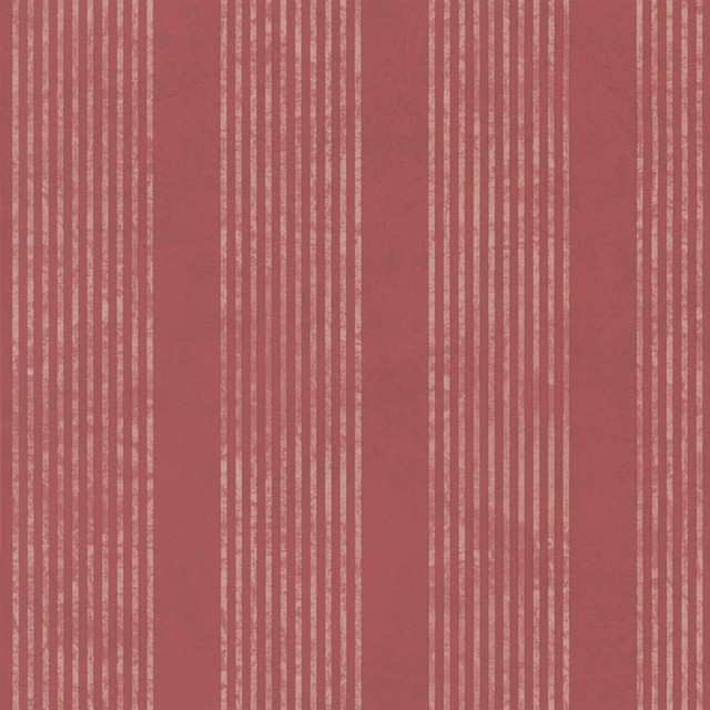 Classic Ribbed/Stripped Red Wallpaper - Traditional - Wallpaper - by