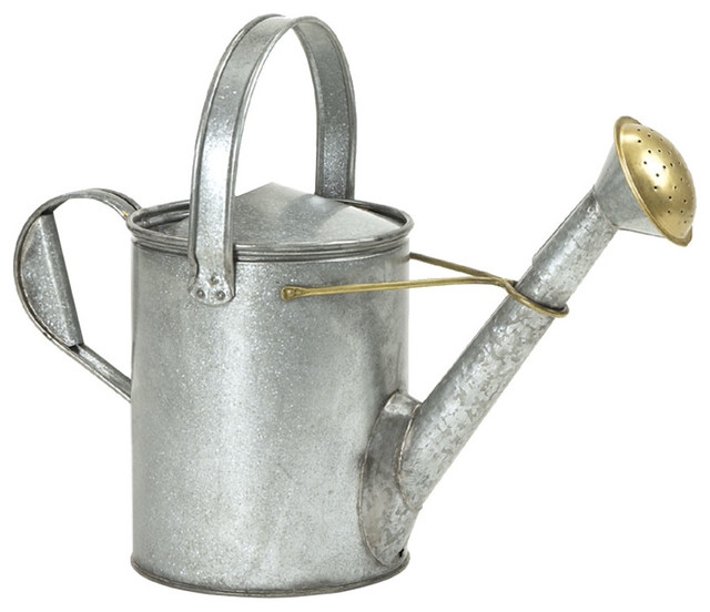 Galvanized Short Necked Modern Watering Cans by Achla Designs