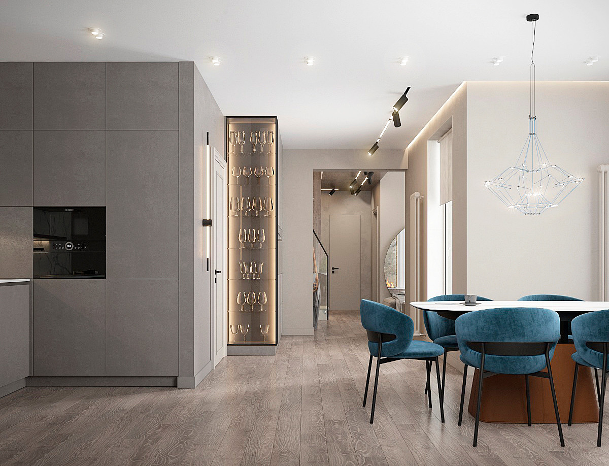 Квартира с вторым светом в современном стиле