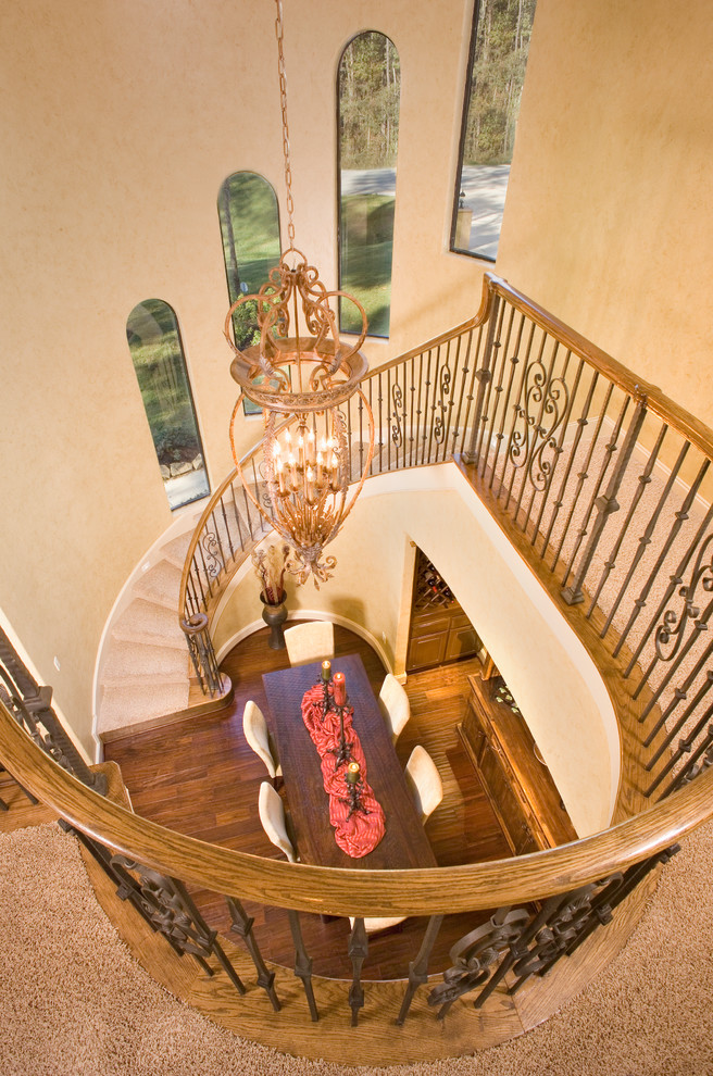 Traditional staircase in Houston.