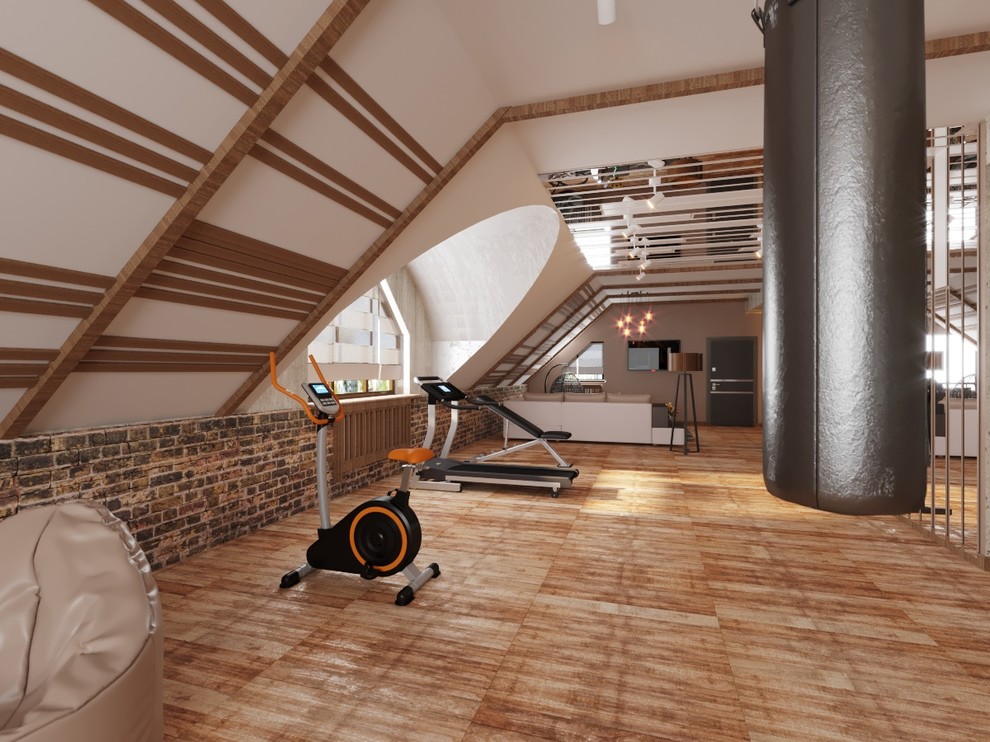 Загородный дом в современном лофте