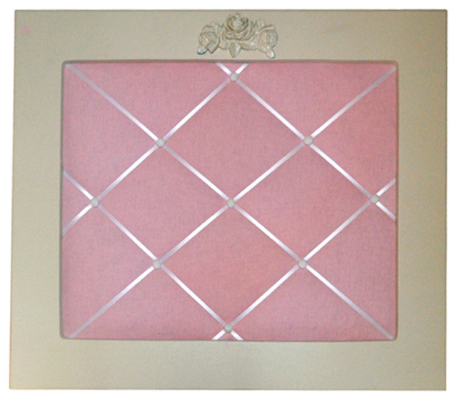Bella Rose Memo Board in Pink Linen Modern Desk Accessories by