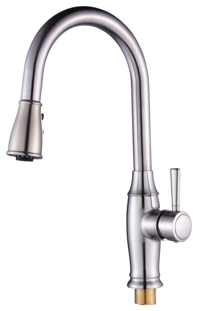 Modern Kitchen Single-hole Faucet LB-8405, Brushed Nickel