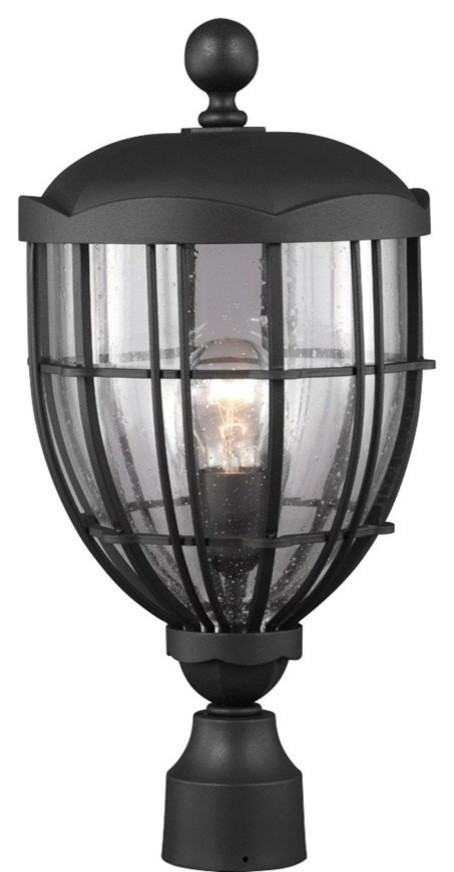 Feiss 1-Light Outdoor Lantern, Textured Black