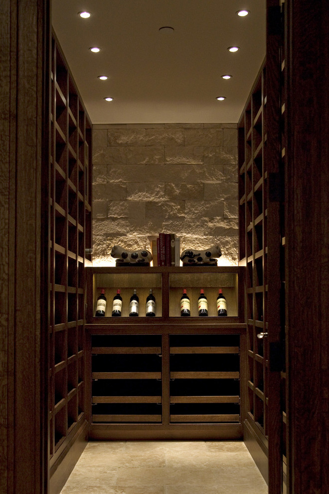 This is an example of a traditional wine cellar in Denver.