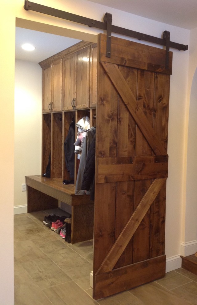 Rustic Mud Room South County - Rustic - Entry - St Louis - by More for Less Remodeling