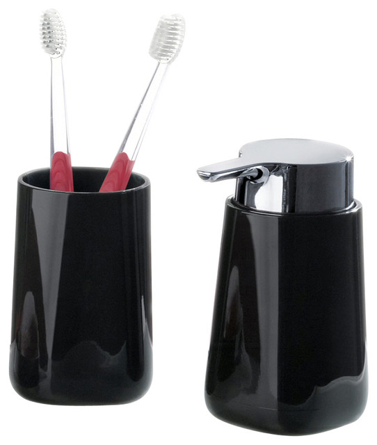 Bath Accessories, Bathroom Tumbler and Liquid Soap Dispenser, 2Piece