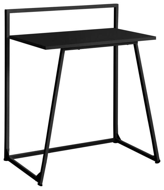 Monarch Contemporary Metal And Laminate Computer Desk With Black Finish