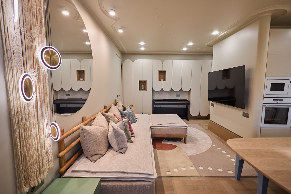 Кухня-столовая с завитком гюль