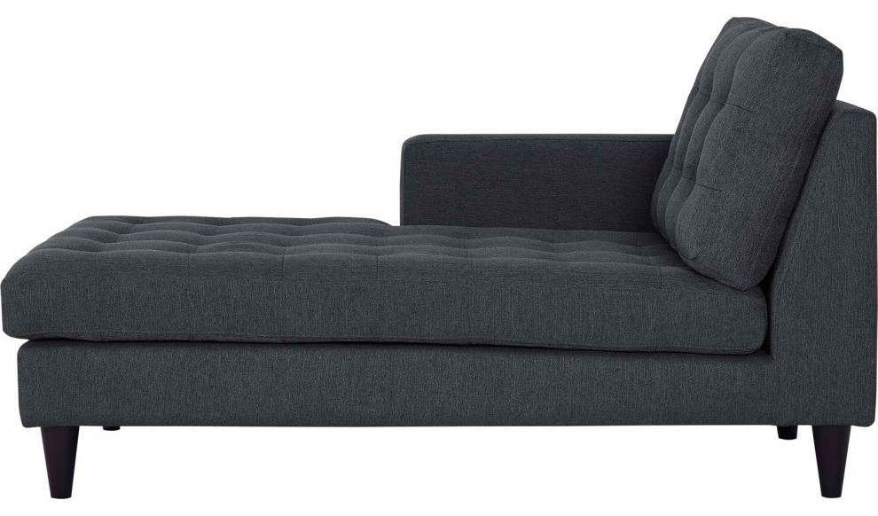 Melanie Gray Left-Arm Upholstered Fabric Chaise