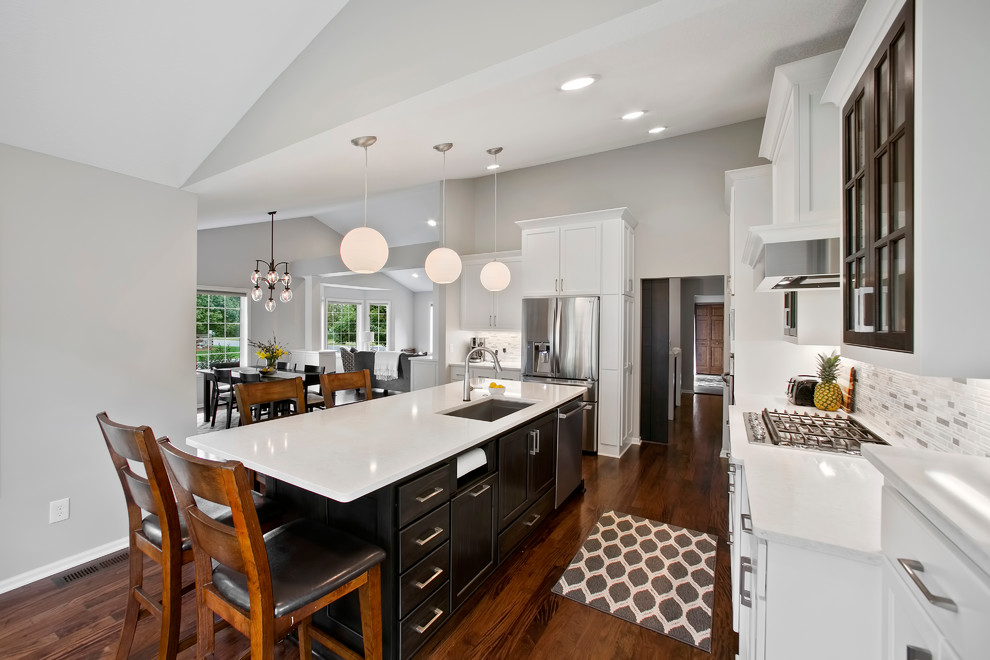 Example of a transitional kitchen design in Minneapolis
