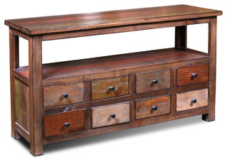 Bays Rustic Modern Style Console Table Sofa Media Bays Rustic Modern Style Console