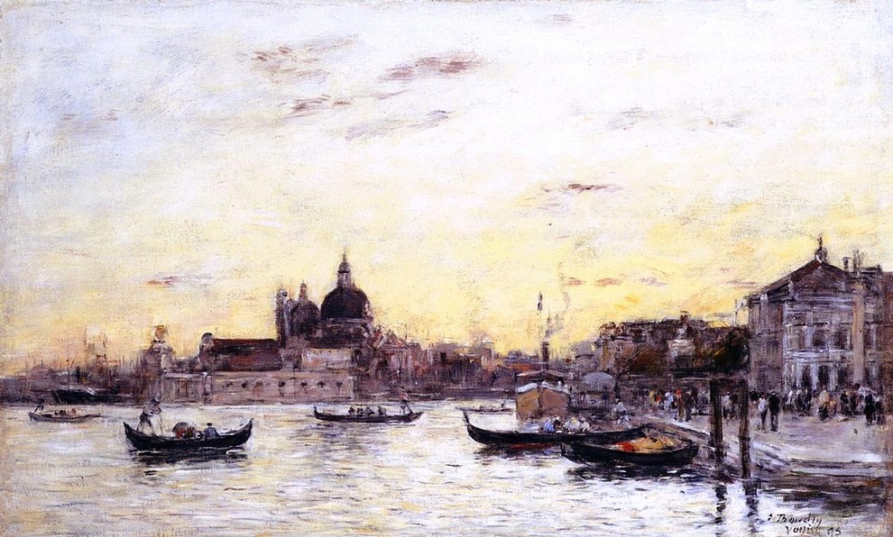 Eugene-Louis Boudin Venice, The Mole at the Entrance to the Grand Canal and the