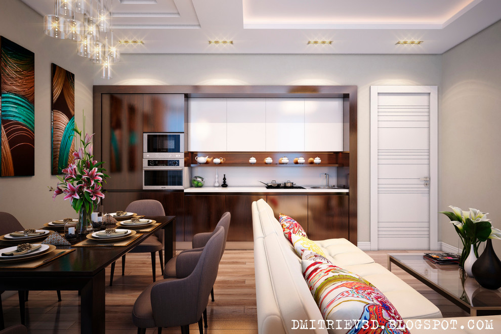 Визуализация интерьера в современном стиле для дизайн студии